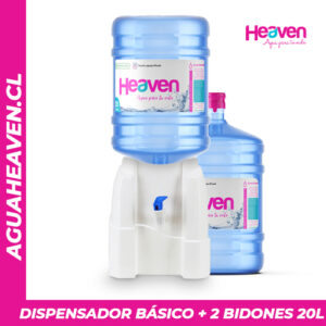 Dispensador Básico + 2 Bidones 20 Litros