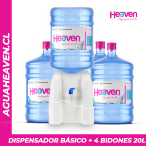 Dispensador Básico + 4 Bidones 20 Litros