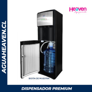 Dispensador botellón oculto negro/cromado