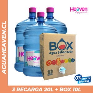 PROMO - 3 Recargas 20 lts + 1 BOX Saborizada 10 lts