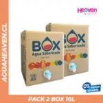agua saborizada 10 litros envase carton bag in box