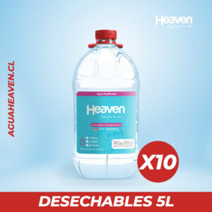 Pack 10 desechables 5 lts sin gas
