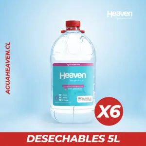 Pack 6 desechables 5 lts sin gas