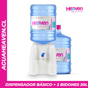 Dispensador Básico + 2 Bidones 20 Litros