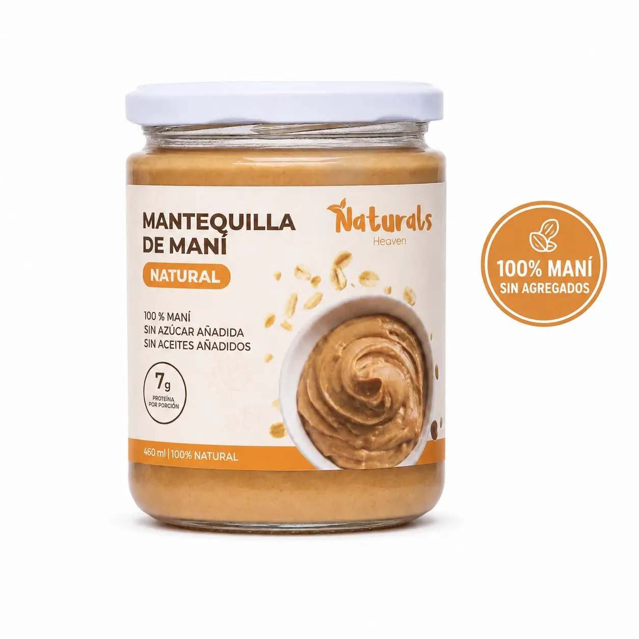 Mantequilla de Maní - 100% Natural 460 ml